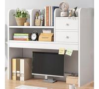 Scaffale da scrivania a più livelli, libreria salvaspazio per casa e ufficio, elegante espositore da scrivania e organizer per piccoli spazi, ideale per spazi di lavoro efficienti