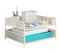 Scaffale da scrivania con look minimalista in ferro per un uso a lungo termine in ufficio, camera da letto o soggiorno (P)