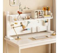 Scaffale da scrivania for Piano d'appoggio, Espositore da Banco Sopra La Scrivania Del Computer con Pannello Forato, libreria multiuso, Scaffale Espositivo per Scrivania(113*45cm/44.5*17.7in)