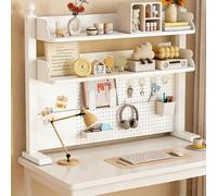 Scaffale da scrivania for Piano d'appoggio, Espositore da Banco Sopra La Scrivania Del Computer con Pannello Forato, libreria multiuso, Scaffale Espositivo per Scrivania(73*95cm/28.7*37.4in)