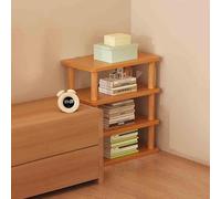 Scaffale da scrivania marrone per riviste e documenti da ufficio e da tavolo, grande portariviste per una scrivania efficiente