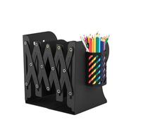 Scaffale da scrivania, piccola libreria telescopica da scrivania, 15 x 10 x 19 cm, versatile per la casa, organizer da scrivania in metallo con portapenne per organizzare e riporre oggetti