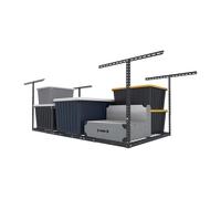 Scaffale da Soffitto in Acciaio Regolabile 183x91 cm, Portata 200 KG