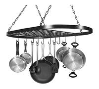 Scaffale da soffitto - Pentole da cucina con 10 ganci Soluzione salvaspazio da appendere per pentole, padelle e uten, ideale per chef domestici