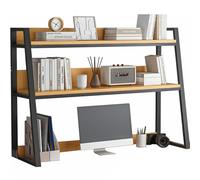 Scaffale da ufficio a 3 livelli per dormitorio, versatile, espositore da scrivania, libreria per computer, scaffale salvaspazio per casa e ufficio (C 95 x 32 x 90 cm)
