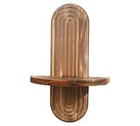 Scaffale decorativo ad arco sospeso design vintage in legno galleggiante porta piante bagno camera da letto