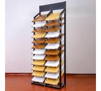 Scaffale del banco di mostra del pavimento del metallo per i campioni della porcellana e della ceramica, progettazione nera robusta