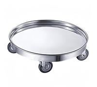 Scaffale del vaso di riserva dell'acciaio inossidabile, Carrello rotondo, Vassoio del piattino della piantatrice con ruote, Base mobile della bombola del gas, Caddy del pallet della pianta