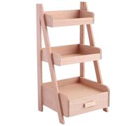 Scaffale della scala in miniatura delle bambole, supporto per piante in legno 1/12, minuscole mobili per accessori per la casa delle bambole, mestieri fai -da -te, display modello/2x2.2x4.3