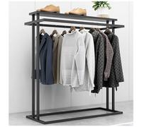 Scaffale dell'indumento del grado commerciale con le doppie aste d'attaccatura e gli scaffali per la vendita al dettaglio, le boutique e l'organizzazione della lavanderia