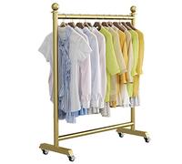 Scaffale di abbigliamento al dettaglio con ruote Banco di mostra resistente per i vestiti appesi Piano nizer per Boutique e Storefront Mobile Garment Fixture Design salvaspazio