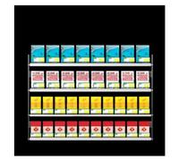 Scaffale di esposizione acrilico della sigaretta con il divisore dello spingitore, organizzatore di vendita al dettaglio salvaspazio del Governo