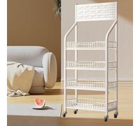 Scaffale di esposizione al dettaglio del metallo con le ruote & i ganci, organizzatore resistente dello spuntino per i negozi, la cucina, l'ufficio