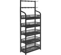 Scaffale di esposizione al dettaglio di 5 livelli, scaffali di stoccaggio del metallo, montaggio facile, per il supermercato e l'organizzazione di vendita al dettaglio