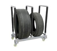 Scaffale di esposizione della gomma del metallo da pavimento con le ruote, carrello mobile di stoccaggio per l'organizzazione della gomma del garage e dell'officina