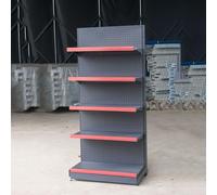 Scaffale di esposizione della gondola di vendita al dettaglio, scaffali a un solo lato del supermercato per la drogheria, forniture per ufficio o negozi di liquori, 120 x 43 x 165 cm