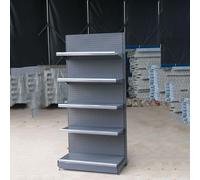 Scaffale di esposizione della gondola di vendita al dettaglio, scaffali a un solo lato del supermercato per la drogheria, forniture per ufficio o negozi di liquori, 120 x 43 x 165 cm