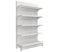Scaffale di esposizione della gondola di vendita al dettaglio, scaffali resistenti con 20 ganci per generi alimentari, liquori, forniture per ufficio, scaffale di esposizione del supermercato