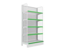 Scaffale di esposizione della parete di 5 livelli con la griglia per la scaffalatura del supermercato nei minimarket, nella drogheria e nelle forniture per ufficio