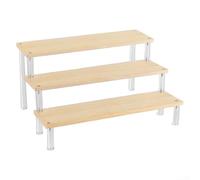 Scaffale di esposizione della scala di 15 strati per la visualizzazione di oggetti da collezione e massimizzare lo spazio domestico (3 strati 30cm)