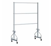 Scaffale di esposizione dell'abbigliamento del metallo a 3 livelli con le rotelle per l'organizzazione e la mobilità facili del deposito