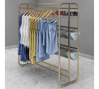 Scaffale di esposizione dell'indumento di doppia fila per la boutique e le negozi di abbigliamento, costume da bagno diritto del pavimento commerciale e organizzatore della