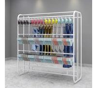 Scaffale di esposizione dell'indumento di doppia fila per la boutique e le negozi di abbigliamento, costume da bagno diritto del pavimento commerciale e organizzatore della