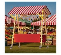 Scaffale di esposizione di legno portatile della stalla del mercato per il cibo da strada e gli spuntini che vendono alle fiere commerciali