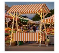 Scaffale di esposizione di legno portatile della stalla del mercato per il cibo da strada e gli spuntini che vendono alle fiere commerciali