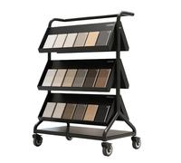 Scaffale di esposizione diritto del campione delle mattonelle del pavimento con le ruote per uso commerciale e