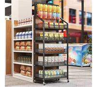 Scaffale di esposizione indipendente del cavo della fila 5 con le ruote, scaffale commerciale di vendita al dettaglio di Candy e dello spuntino per il supermercato, carretto verticale del metallo