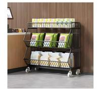 Scaffale di esposizione mobile con le ruote per l'immagazzinamento e l'organizzazione al dettaglio