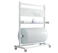 Scaffale di imballaggio regolabile con taglierina di carta integrata per imballaggio efficiente e spedizione in magazzino, officina e laboratorio