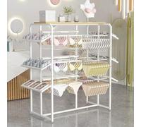 Scaffale di indumento al minuto diritto del pavimento commerciale, banco di mostra su due lati dell'abbigliamento per la boutique e lo stoccaggio