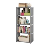 Scaffale di libri a 5 livelli 8 Cube stoccaggio alti scaffali di libreria alti assemblati rastrellina di stoccaggio verticale per la camera da letto per la camera da letto (Riga singola a 5 livelli)