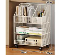 Scaffale di libri multiuso carrello per file rolling con ruota per l'ufficio
