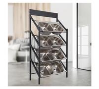 Scaffale di piatto diritto del pavimento mobile, organizzatore multistrato del metallo per le mostre e le vetrine del negozio