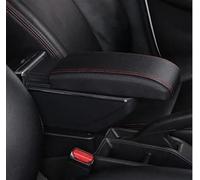 Scaffale di stoccaggio Box Bracciolo Per Auto Per Picanto 3X-Line Portaoggetti Centrale Per Contenuto Con Portabicchieri Retrattile Posacenere Accessorio Girevole(B Black Red)