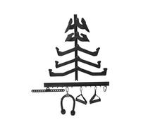 Scaffale di stoccaggio con barra di trazione - Organizer da 5 pezzi per uso pesante, barra di trazione con ganci, supporto per cavi per attrezzature da palestra, garage