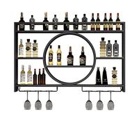 Scaffale di stoccaggio del bicchiere di vino del ferro della parete per la decorazione della cucina di casa con il supporto del calice e
