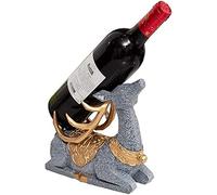 Scaffale di vino rosso Poco, portabottiglie per desktop, statue Art Ornament Desktop Sculpture Porbatore creativo di vino moderno per vino moderno Puntura decorazioni soggiorno (grigio) FANDIAO