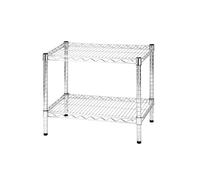 Archimede Sistema Componibile, Scaffale Due Ripiani, Grigio (Cromato), 61 x 46 x 50 cm