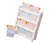 Scaffale e scatola portaoggetti per mobili in miniatura per casa delle bambole in plastica per piccole parti e oggetti da collezione Scaffale per la casa delle bambole