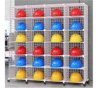 Scaffale Espositivo per Caschi di Grande capacità per Negozio, Supporto Mobile per Caschi di Sicurezza per Stoccaggio di Grandi Quantità, Organizer Industriale per Caschi di Sicurezza per