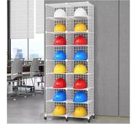 Scaffale Espositivo per Caschi di Grande capacità per Negozio, Supporto Mobile per Caschi di Sicurezza per Stoccaggio di Grandi Quantità, Organizer Industriale per Caschi di Sicurezza per