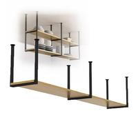 Scaffale espositore per bottiglie di vino e piante, montaggio a soffitto da 120 cm, per cucina, bar e ristorante, facile installazione, elegante soluzione per riporre oggetti