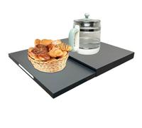 Scaffale estensibile per forno a microonde, vassoio scorrevole per microonde, ripiano estraibile espandibile, ripiano organizer regolabile per bancone della cucina, ripiano estraibile in acciaio al