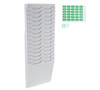 Scaffale Estensibile per Tessere Presenza in Plastica, Montaggio a Parete | Design a Scomparti Numerati, Due Fori Posteriori e Viti Incluse, per Ufficio e Ingresso Dipendenti