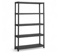 Scaffale fisso in resina antiurto con 4 ripiani in kit da interno esterno