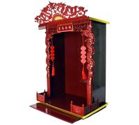 Scaffale for altare buddista Scaffale for statua di Buddha Stand, vetrina for statua in legno intagliato a mano for meditazione cinese santuari buddisti for la decorazione domestica(Red 2,71*45*29cm)